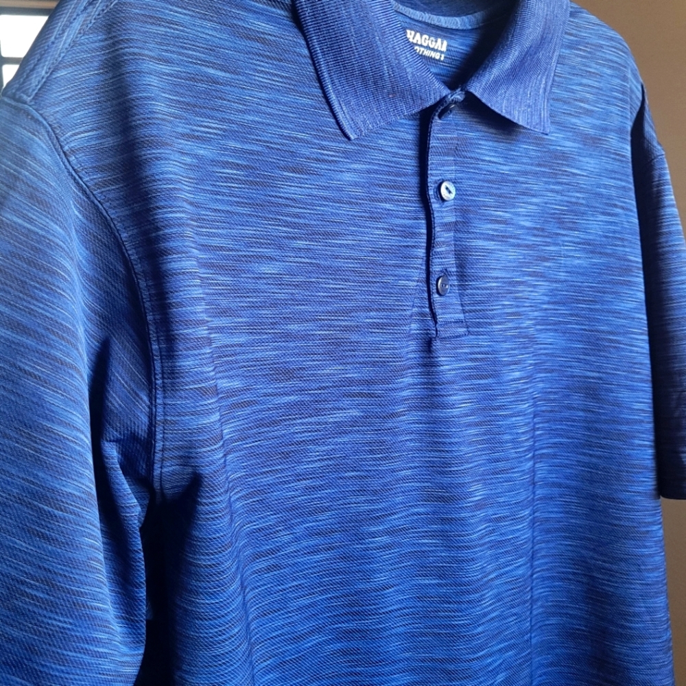 Haggar XL blue polo golf shirt